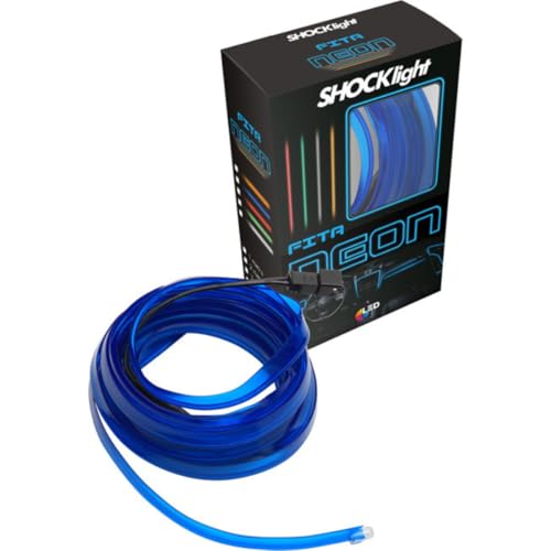 Fita Led Luz Interna Neon Painel Carro 5 Metros Azul Tunning