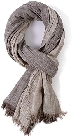 GERINLY Color Block Summer Scarf for Men Long Neck Wraps Shawl Urbanstyle Scarf Gift for Men