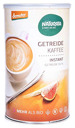 Bio-Kaffee ohne Kaffee, Instant, glutenfrei, Naturata-Bohnen, glutenfrei, entkoffeiniert, Bio-Instantkaffee, glutenfrei, Bio-Kaffee mit koffeinfreien Bohnen, Instant-Herkunft Deutschland – 250 g