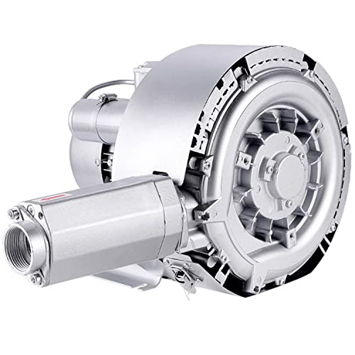 750W/1.01Hp High-Pressure Regenerative Blower, Industrial Vacuum Pump For Air Blowing Or Suction,52Cmf,Ring Blower For Sewage Aeration,Single Phase #TOP21