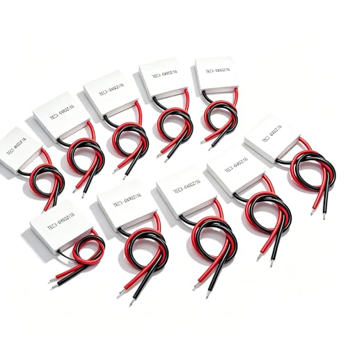 Diymore TEC1-04902 Thermoelectric Cooler Peltier Module 5V 10W 2A 20mm x 20mm Heatsink Compatible with Gaming Consoles 10 Pack Used in Electronic Devices Small Refrigeration Systems and More
