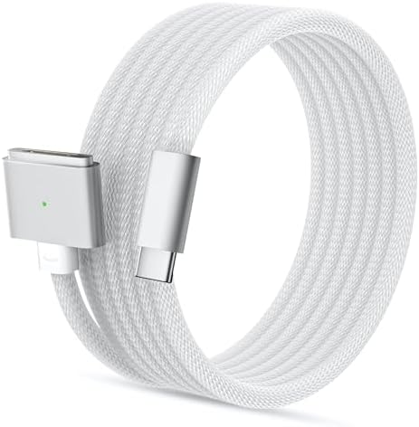 140W USB C to Magnetic 3 Safe Charging Cable(2 M/6.6 ft) for M4 M5 MacBook Pro Air Magnetic Charger Cord for MacBook Pro (16"/14" 2025/2024/2023/2021), Air (15"/13" M4 2025, M3 2024, M2 2023/2022)