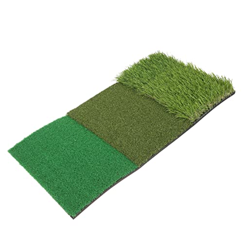 CORHAD Professional Golf Swing Mat Compact Hitting Pad Real Grass for Indoor Practice Portable Golfing Accessory