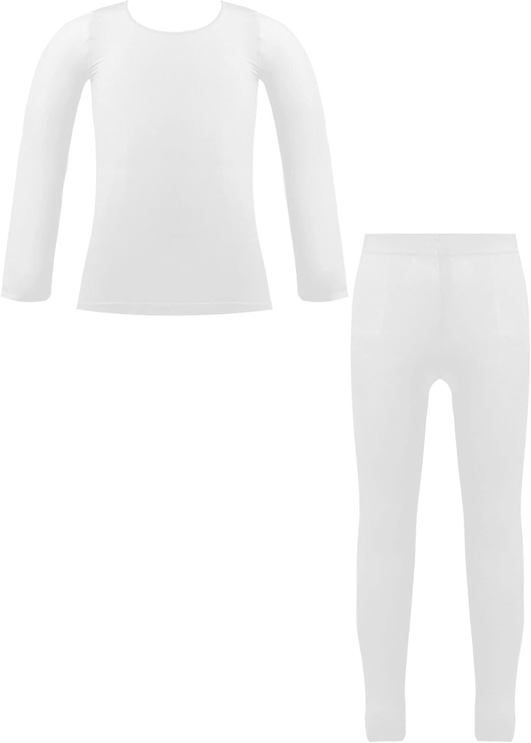 IEFIEL Sous-vêtements Thermiques Enfant Garçon Fille - Justaucorps Manches Longues + Leggings Polaire Doublé Pour Danse Ballet Gymnastique Hiver