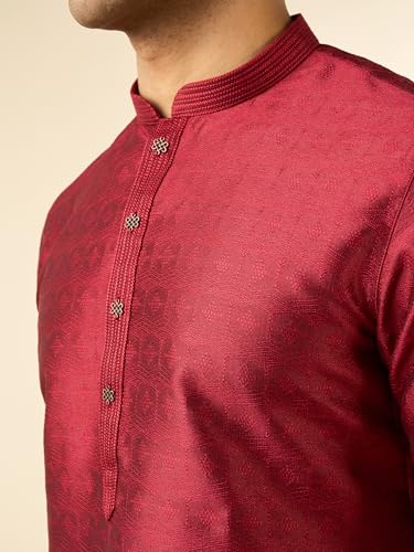 Image of DIWAS BY MANYAVAR Men's Art Silk Self Design Kurta (1pc)