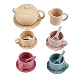 Kinderteeset - Spielküche Spielzeug,Prinzessinnen Teestunde | Für Spieltreffen Geburtstag Feiertag Spielzimmer Kindergarten Familiennacht Tagesstätten Heimschule