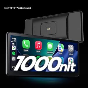 CarpodGo T4 Plus 10.9" 1000-Nit 60fps Portable CarPlay Screen for Car, Wireless Apple Car Play & Android Auto, Magnetic Quick-Release Mount with Pogo-Pin Power, Full HD Touchscreen, Fits Cars Trucks & RVs — photo 2 of 6