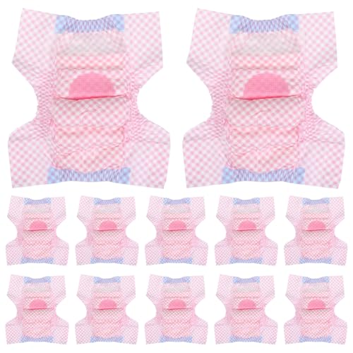 POPETPOP Fraldas Descartáveis ​​ Cães Fêmeas: 12 Fraldas Descartáveis ​​Macias Cães Superabsorventes