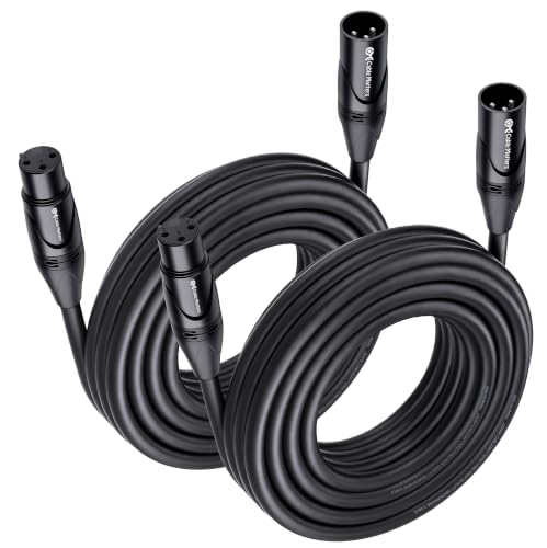 Cable Matters 2-Pack Premium XLR to XLR Cable, Microphone Cable, M-F, 25ft