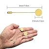 60Pcs Flat Round Tray Lapel Pin for Craft,Gold Safety Stick Pins Stainless Steel Brooch Pin Needle Suit Tie Hat pin Scarf Badge for DIY Costume Jewelry Making Accessories #4