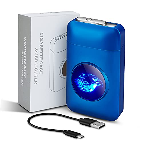 X-Lighter Xl666 Cigarette Case With Lighter, 18Pcs 84Mm King Size Cigarettes Holder, Smell Proof, Led Screen, Father's Day Gift For Men Dad #TOP5