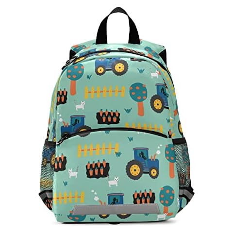 Tractors Seamless Kids Kids Backpack for Toddlers, Kid's Backpack for Boys Girls, Kindergarten Preschool Nursery Travel Bag Cover