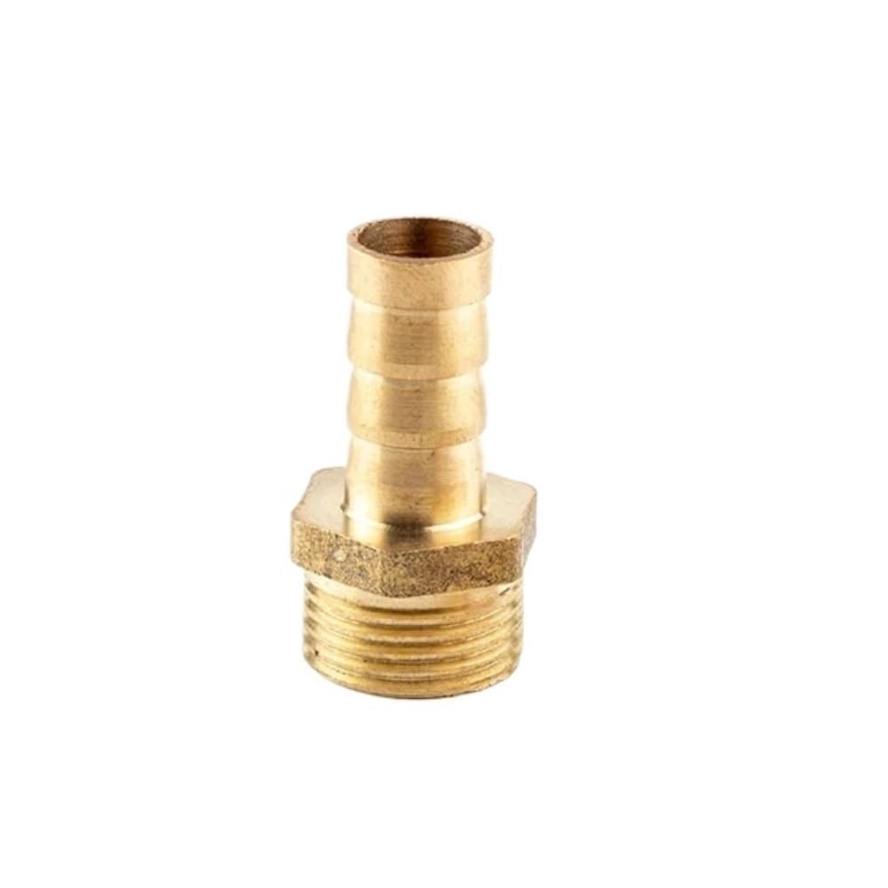 Sfqevhrz Men's One Color Threaded Hose Connector， Brass Pipe Fitting, 1/8 1/4 3/8 1/2 1Inch Bsp Connector Joint Copper Coupler Adapter(8Mm*1/4Inch)