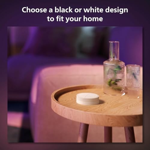 Philips Hue Przycisk Tap Dial [Biały] Łatwe inteligentne sterowanie oświetleniem. Automatyzacja oświetlenia wewnętrznego, ustawianie scen, nastroju i ściemnianie.