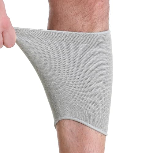 NEOtech Care Banda de sujeción para la pantorrilla - Tejido ligero, elástico y transpirable - Compresión media (Gris, Talla M, 1 Unidad)