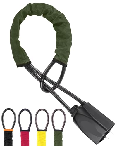 Anti-vol pour Volant - Dispositif de Sécurité avec Ceinture pour Voitures, Camions, SUV et Vans avec 3 Clés(Green)