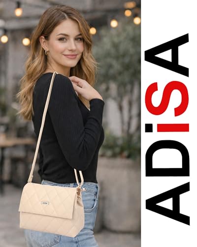 Image of ADISA Women's Girls Quilted Cross Body Sling Bag with Height Adjustable Belt (SL5169)