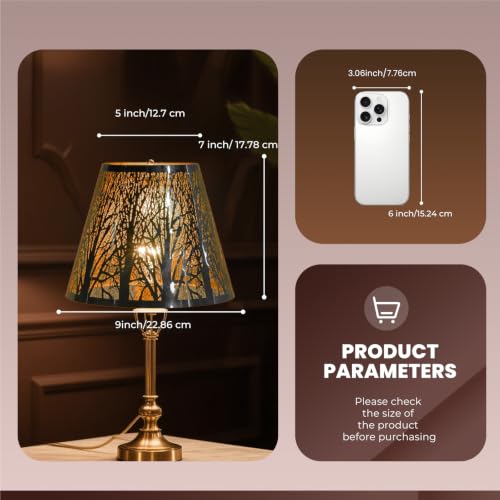 Small Barrel lampshade Stainless Steel Mirror Effect Lamp Shade 5"x 9"x 7" - image 4