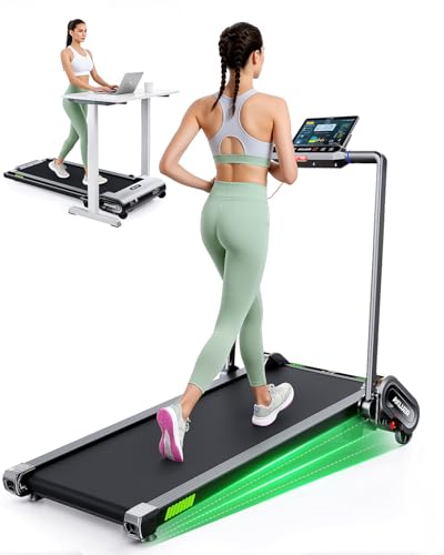 Image of Akluer 13% 6-Level Walking Pad with Auto Incline - Treadmill with Auto Incline and Remote Control, 330Lbs Capacity Portable Under Desk Treadmill for Home Office, LED Display