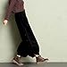 Women Corduroy Pant Casual Loose Harem Fashion Y2k Lantern Pant Wide Leg Button Trousers Stretchy Slacks with Pockets
