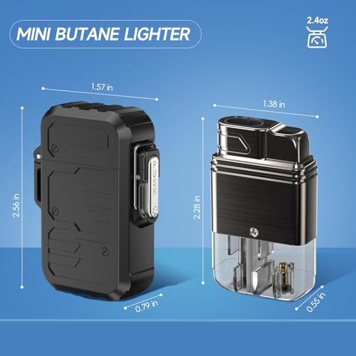 Encendedor Soplete Mini Dual Llama Recargable Butano miniatura 5