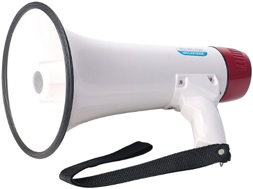 Infactory  Megáfono Deluxe 25 W  con Micrófono extraíble para un Muy cómodo Manejo