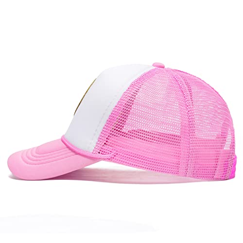 Sinsinfuns Kids Toddler Baseball Hat Cute Trucker Hat Retro Mesh Baseball Cap For Boys Girls Pink #TOP3