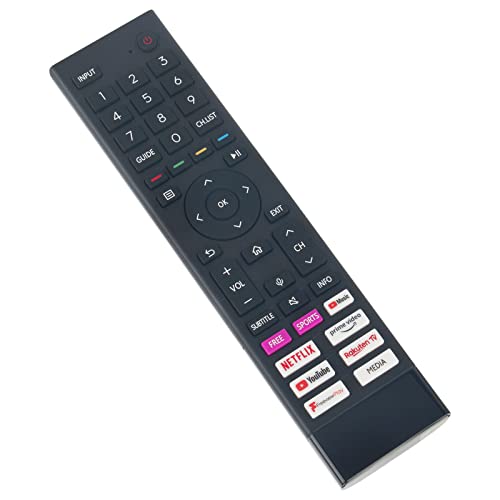 VINABTY ERF3A80 Replace Remote Control ERF3A80 TV Remote Control Replaced Compatible with Hisense TV 43A6GTUK 50A6GTUK 50E76GQTUK 55E76GQTUK 50A7GQTUK 55A7GQTUK 65A7GQTUK 55A6GTUK 65A6GTUK 75A6GTUK