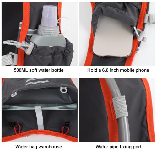 Image of INOXTO Running Hydration Vest Backpack,Lightweight Insulated Pack with 1.5L Water Bladder Bag Daypack for Hiking Trail Running Cycling Race Marathon for Women Men