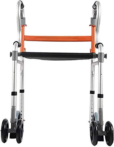Déambulateur pliable avec roues réglable en hauteur pour seniors - 3