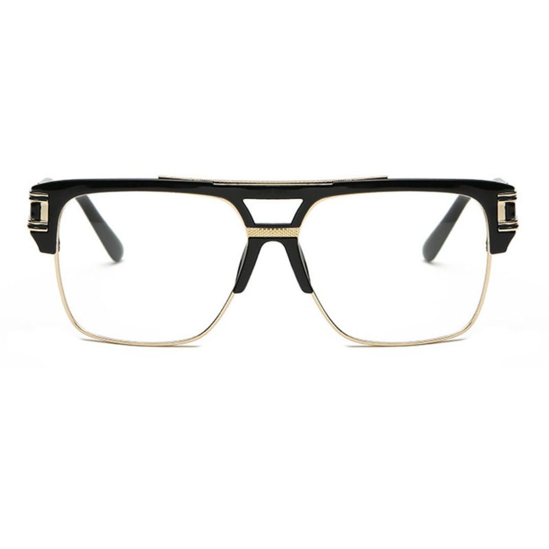 Monture de lunettes carrée rétro pour femmes et hommes montures de lunettes surdimensionnées verres transparents et légères