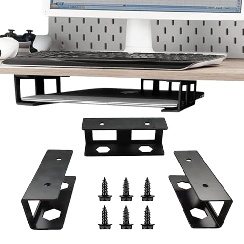 Support ordinateur portable sous bureau pour un espace de télétravail épuré