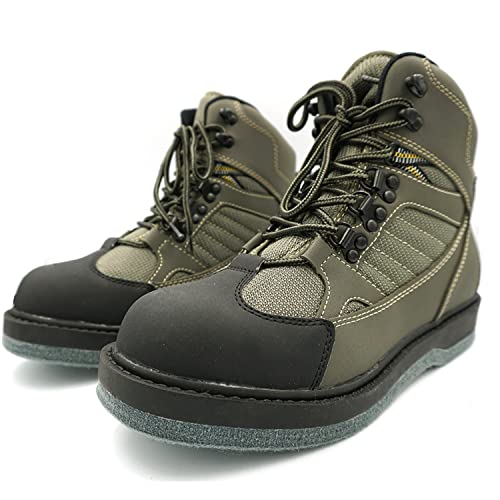 Lurewilder Men's Wading Boots Felt Sole For Fly Fishing Felt Outsole Wading Shoes Fly Fishing Footwear Wading Boots For Men Size 11 #TOP3