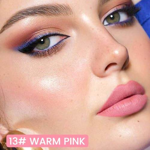 Image of evpct Longwear Liquid Lip Liner Stain Marker Pen Long Lasting Waterproof, Warm Nude Pink Matte Semi Permanent 24 Hour Lip Liner and Lipstick Combo, Color Stay Lipliner All Day, Lips Stain peel off