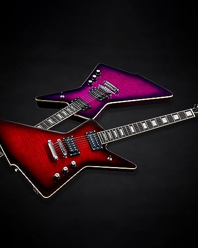 Westcreek Revenge Solid Body Electric Guitar, Heavy Metal Guitar, Right Handed, Heavy Metal Humbucker Pickups, Rounded End Jumbo Frets, Bone Nut, Rosewood Fretboard, Mahogany Body #TOP7