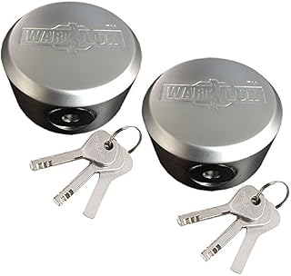 WAR-LOK Heavy Duty Hidden Shackle Puck Lock, Non-Corrosive Steel, Keyed Alike, Pack of 2