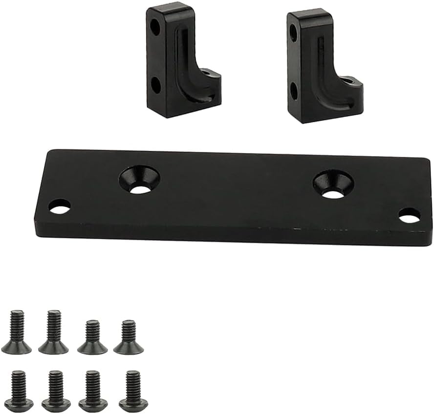 ZIJOT Servo Mount Holder Servo Bracket for 1/10 SCX10 AXI03004 Capra 1.9 RC Car Alloy Upgrade (Black)