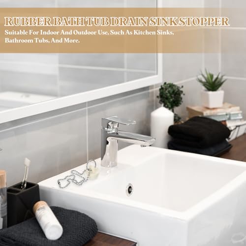 Tapón de Desagüe de Goma para Bañera 3Pcs miniatura 6