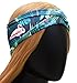 Headband, Sweatband, Head Wrap Soft Stretchy, One Size Fits All (Tropical Flamingo)