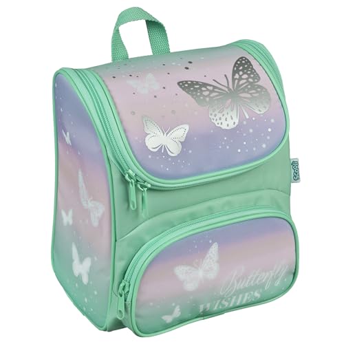 Scooli - CUTIE Vorschulranzen Butterfly Wishes - Hauptfach und Vortasche - gepolsterte Träger und Rücken - Ideal für Kinder ab 3 Jahren