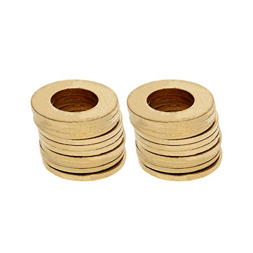 MroMax 20PCS Copper Flat M18 Round Ring 34mm OD 18mm ID 3mm Thick Washer Oil Brake Line Seal, M18*34*3mm 20Pcs - Image 3