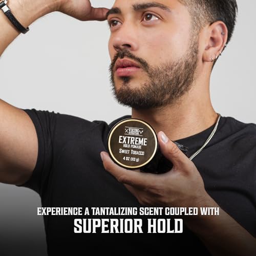 Viking Revolution Sweet Tobacco Hair Pomade for Men - Extreme Hold Water-Based Hair Gel - Extra Firm Strong Hold With High Shine - Men's Hair Cream (4oz) - Image 3