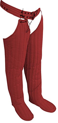 NauticalMart Padded Arming Leg Protection Cotton Padded Legging with Shoe Cover ABS (Red)