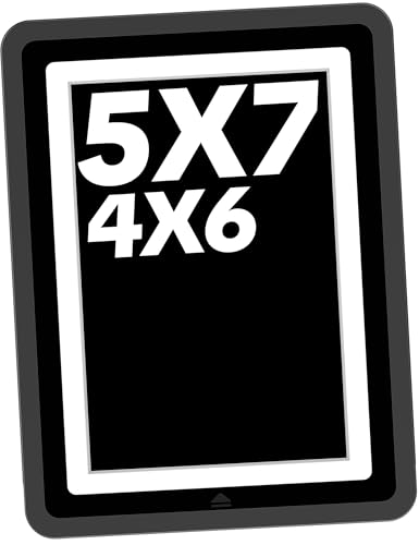 1-Pack 5x7 Picture Frame or 4x6 with Mat – Shatterproof Plastic Picture Frames for Family, Nursery & Playroom, Wall & Tabletop Frame for Home or Office, Safe Lightweight Design, Midnight Elegance