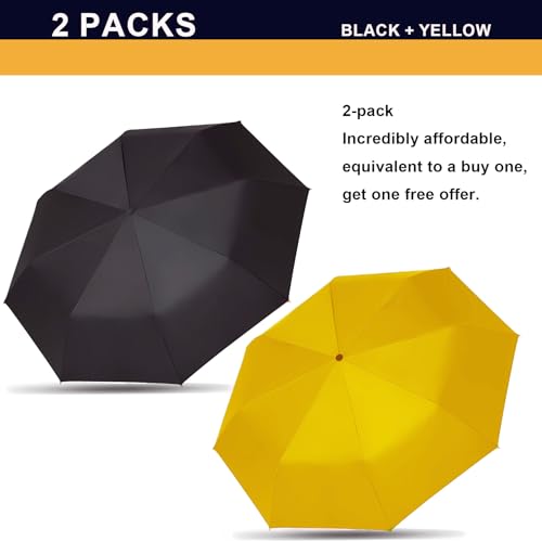 Image of SIEPASA Umbrella for Men - Automatic Large Size Foldable Umbrella with Travel Cover for Man and women - 3 fold Windproof umbrella