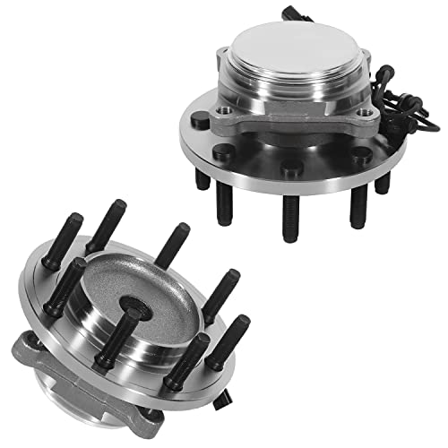 Image of Detroit Axle - RWD Pair Front Wheel Bearing and Hub Assembly for 2009 2010 2011 Dodge Ram 2500 Ram 3500 8 Lugs w /ABS