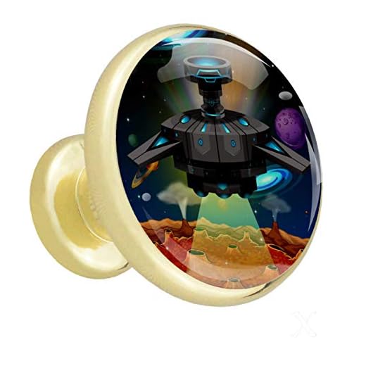 4 st dörrknoppar glas låda knoppar kristall dörrhandtag drar med skruvar för hem kök kontor byrå korg låda dekoration rymdskepp planet 3,2 x 3 cm