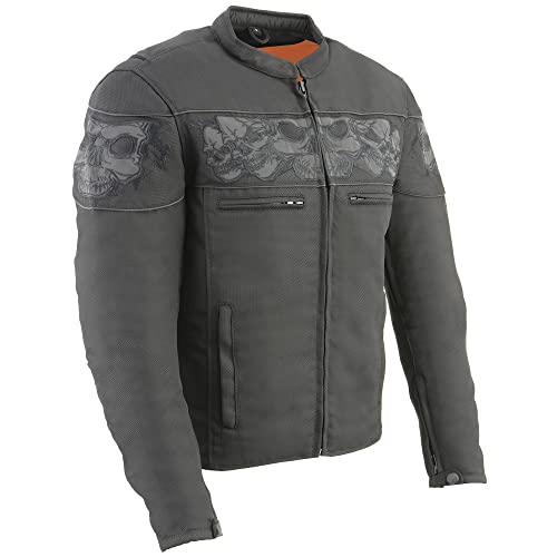 Image of Milwaukee Leather Men's CE Armored Textile Motorcycle Rider Jacket - Year Round Wear