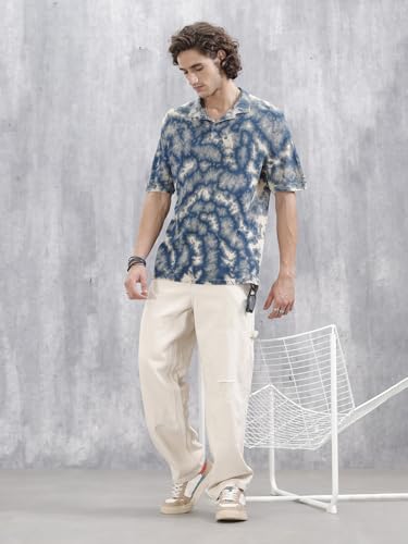 WROGN Men's Cotton Polo T-Shirt Tie Dye Comfort Fit - Image 4