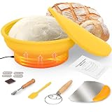 Sistema de calefacción de grafeno: el sistema de transferencia de calor de grafeno proporciona calor rápidamente a la cesta de prueba de pan, lo que le permite acelerar la fermentación. En comparación con las cestas tradicionales a prueba de Banneton, el cuenco de silicona Jabbus reduce el tiempo de fermentación, lo que te da una nueva experiencia de horneado. Incluso en el invierno más frío, la fermentación se puede completar en solo 30-60 minutos. No más esperas, acelera el aumento de tu masa
